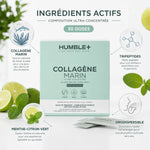 Collagène Marin Ultra concentré Humble+ 30 doses menthe citron vert, ingrédients actifs et composition