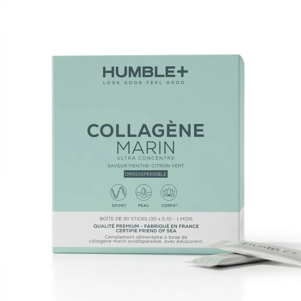 Collagène Marin Ultra concentré Humble+ boîte menthe 30 doses orodispersibles