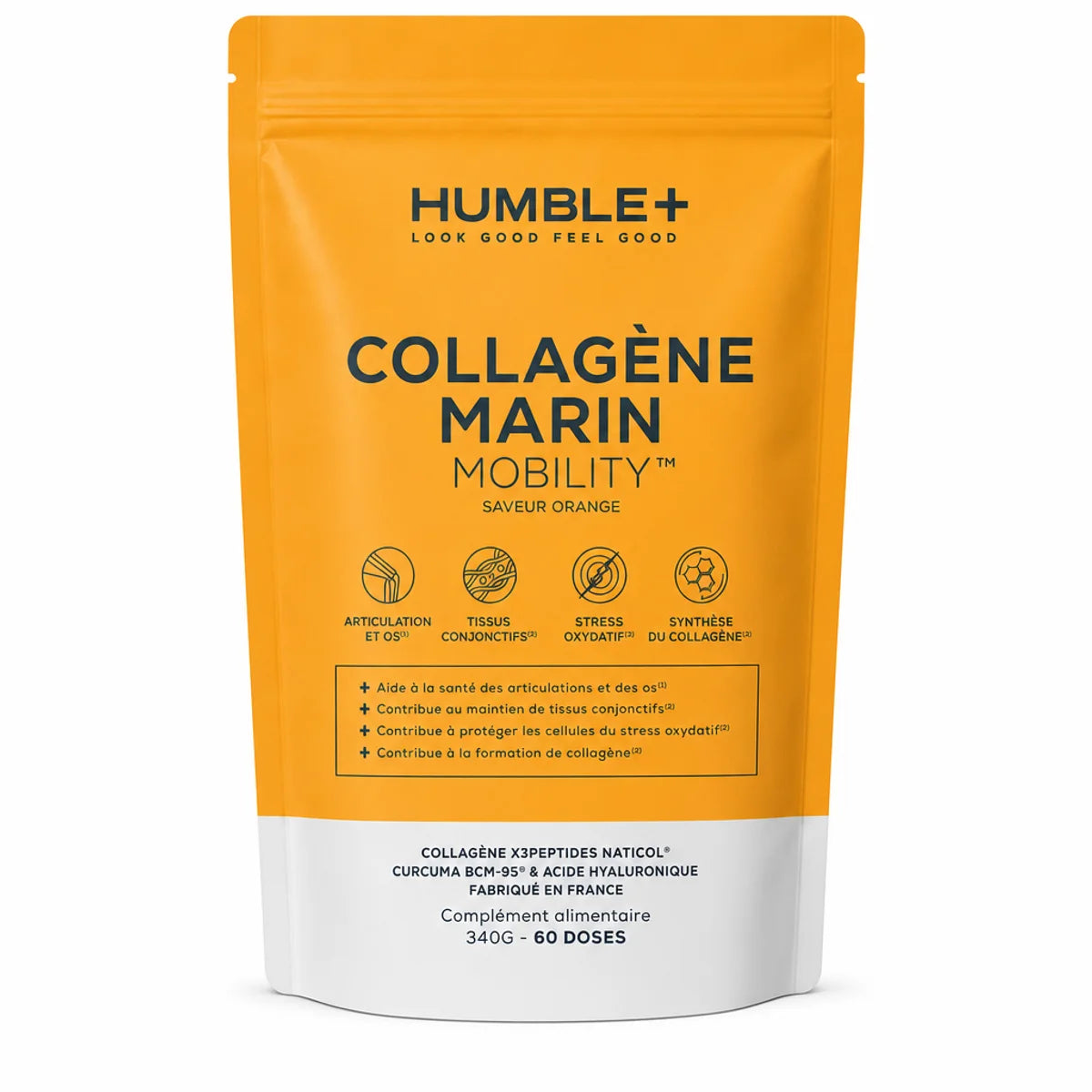Humble+ Collagène Marin Mobility 340g - Complément articulaire en poudre