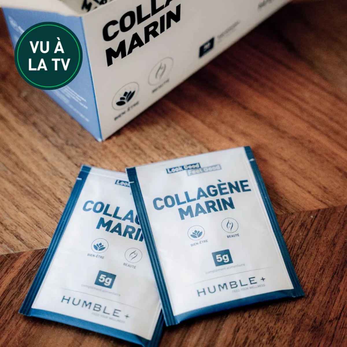 Sachet de 5g de collagène marin unidose humble+.