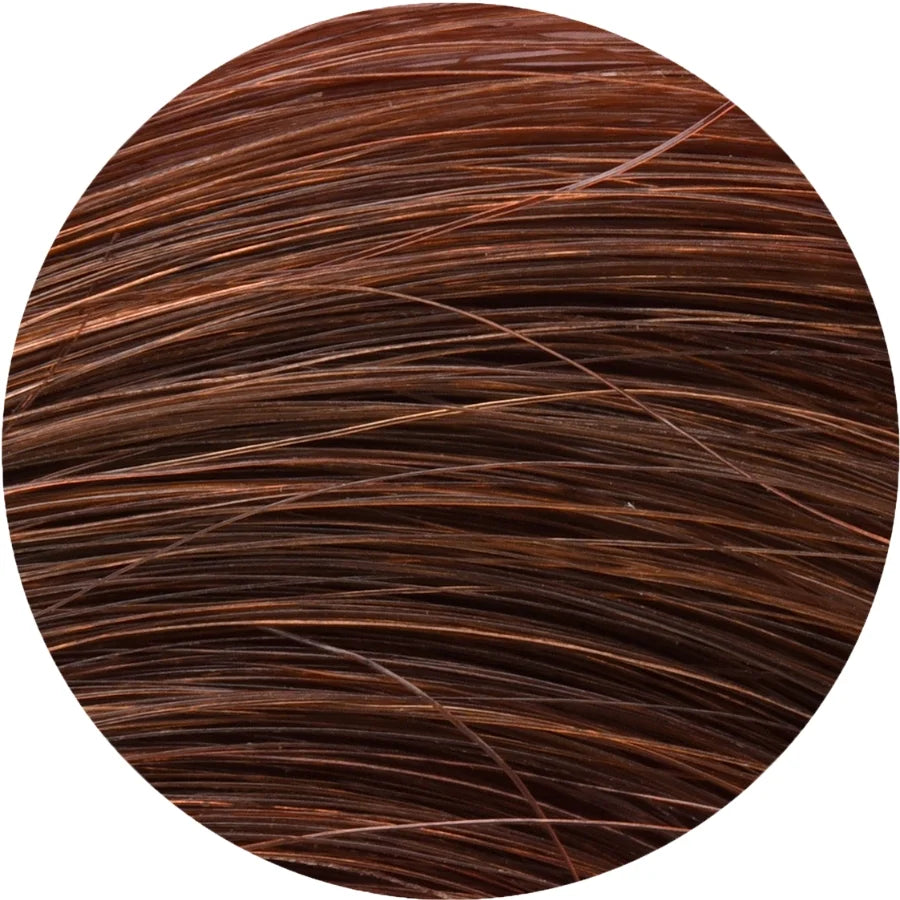 zoom sur la couleur après application d'une Coloration Cheveux Végétale Brun glacé Emblica