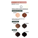 Le résultat sur cheveux après application de la Coloration Cheveux Végétale Châtain auburn Emblica