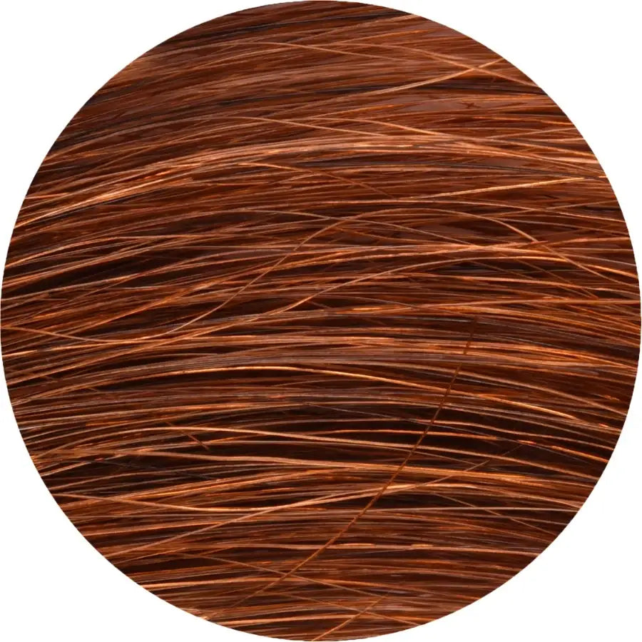Zoom sur la couleur obtenue après application de la Coloration Cheveux Végétale Châtain glacé 4.1 Emblica