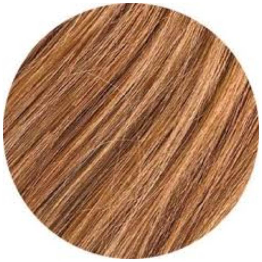 Zoom sur le rendu final après application de la Le packaging de la Coloration Cheveux Végétale Châtain clair glacé Emblica