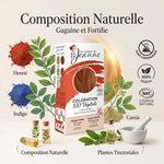 Coloration végétale cuivré doré Les Couleurs de Jeanne sans ammoniaque avec plantes tinctoriales naturelles