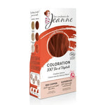 Coloration végétale Les Couleurs de Jeanne teinte cuivré rouge 2x50g sur fond blanc