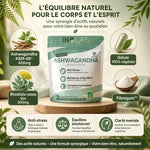 Complexe anti-stress Ashwagandha KSM-66 et Rhodiola bio SerenityForm Inolab avec ingrédients naturels