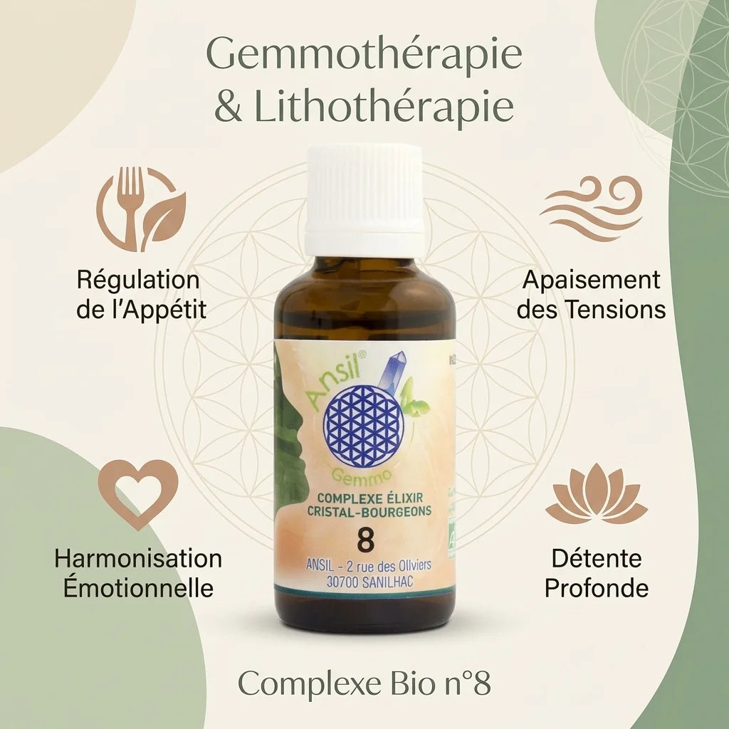 Complexe bio Aigue-Marine Cassis Aubépine Figuier 30ml Ansil avec bénéfices