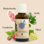 Complexe bio Rhodochrosite Framboisier Airelle Tilleul 30ml Ansil avec ingrédients botaniques