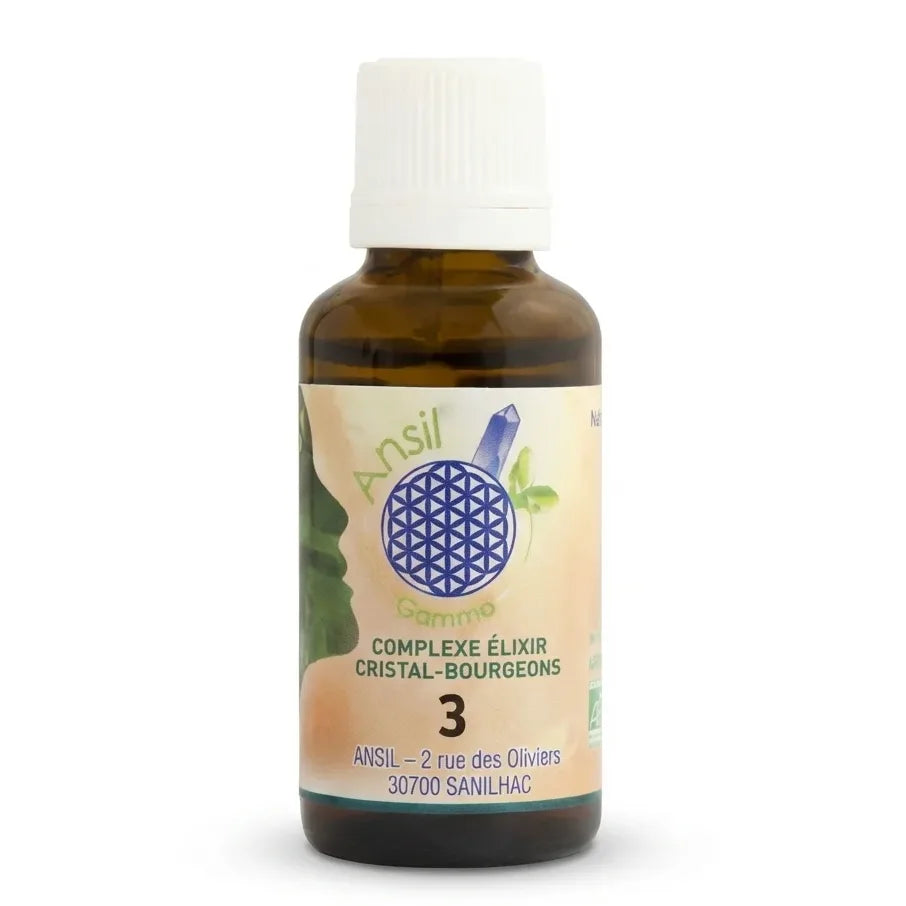 Complexe bio Emeraude Tilleul Figuier Romarin 30ml Ansil flacon verre