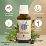 Complexe bio Grenat Chêne Marronnier d'Inde Sapin 30ml Ansil avec ingrédients botaniques