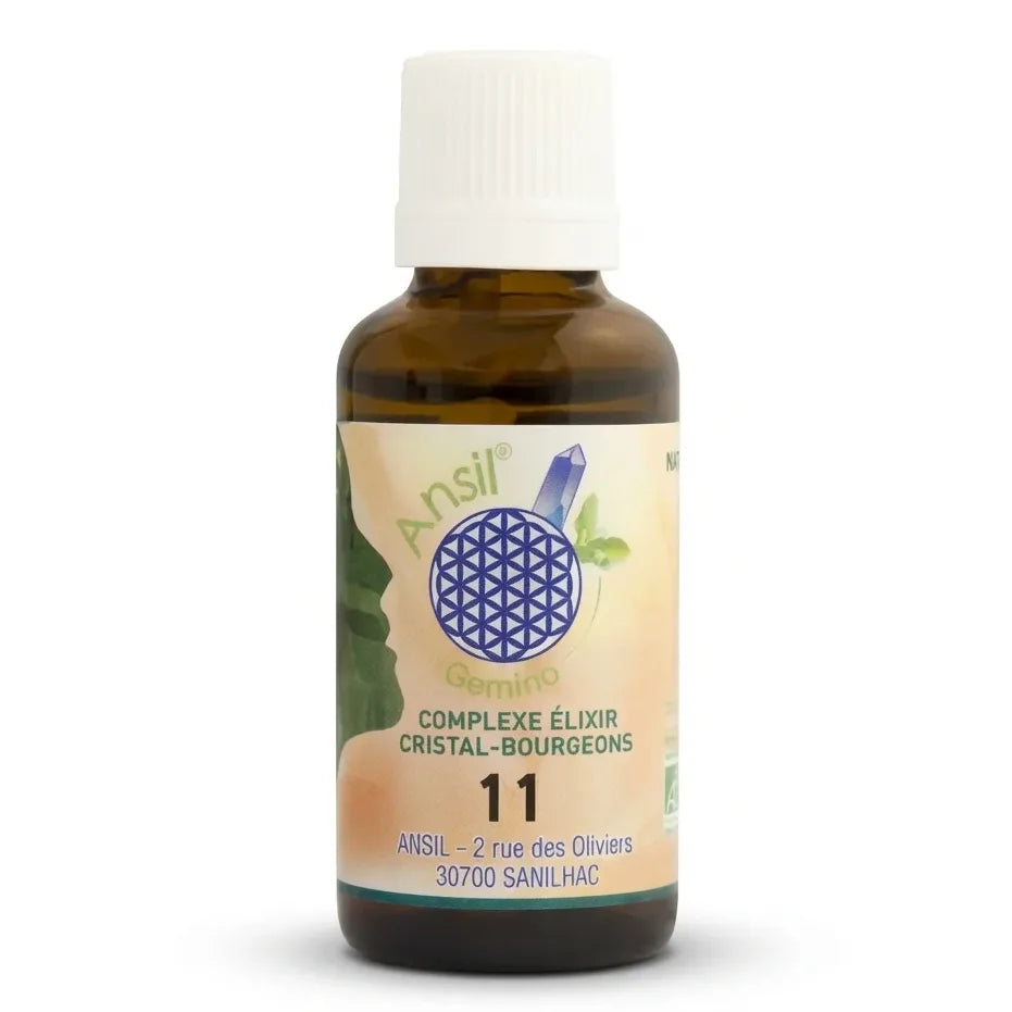 Flacon Ansil Complexe bio Grenat Chêne Marronnier d'Inde Sapin 30 ml amber