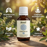 Complexe bio Quartz rutile, Noisetier, Peuplier et Charme 30ml Ansil - Respiration fluide et confort respiratoire