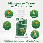 Complexe Ménopause Méno+ Soja Yam 90 gélules avec bénéfices naturels et hormonaux