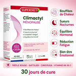 Complexe Ménopause Superdiet 30 gélules - Bouffées de chaleur, sueurs nocturnes, équilibre hormonal
