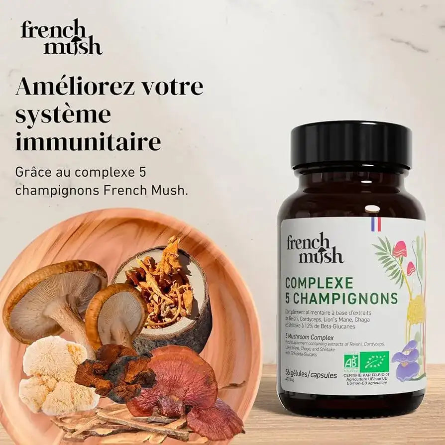 Les bienfaits du Complexe 5 champignons French Mush sur le système immunitaire