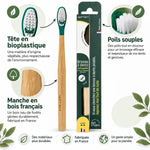 Compotision de la brosse à dent en bois à tête rechargeable souple de l marque apimani
