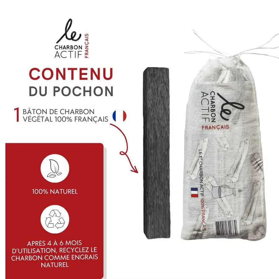 Contenu du pochon le charbon actif français