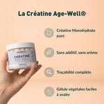 Composition de la créatine Age-Well Humble + en gélules