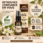 Spray Confiance en soi Biofloral 20ml Fleurs de Bach bio authentiques