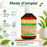 COR SILUMINE 500ml flacon avec mode d'emploi : 15ml quotidien pour os, tendons et muscles