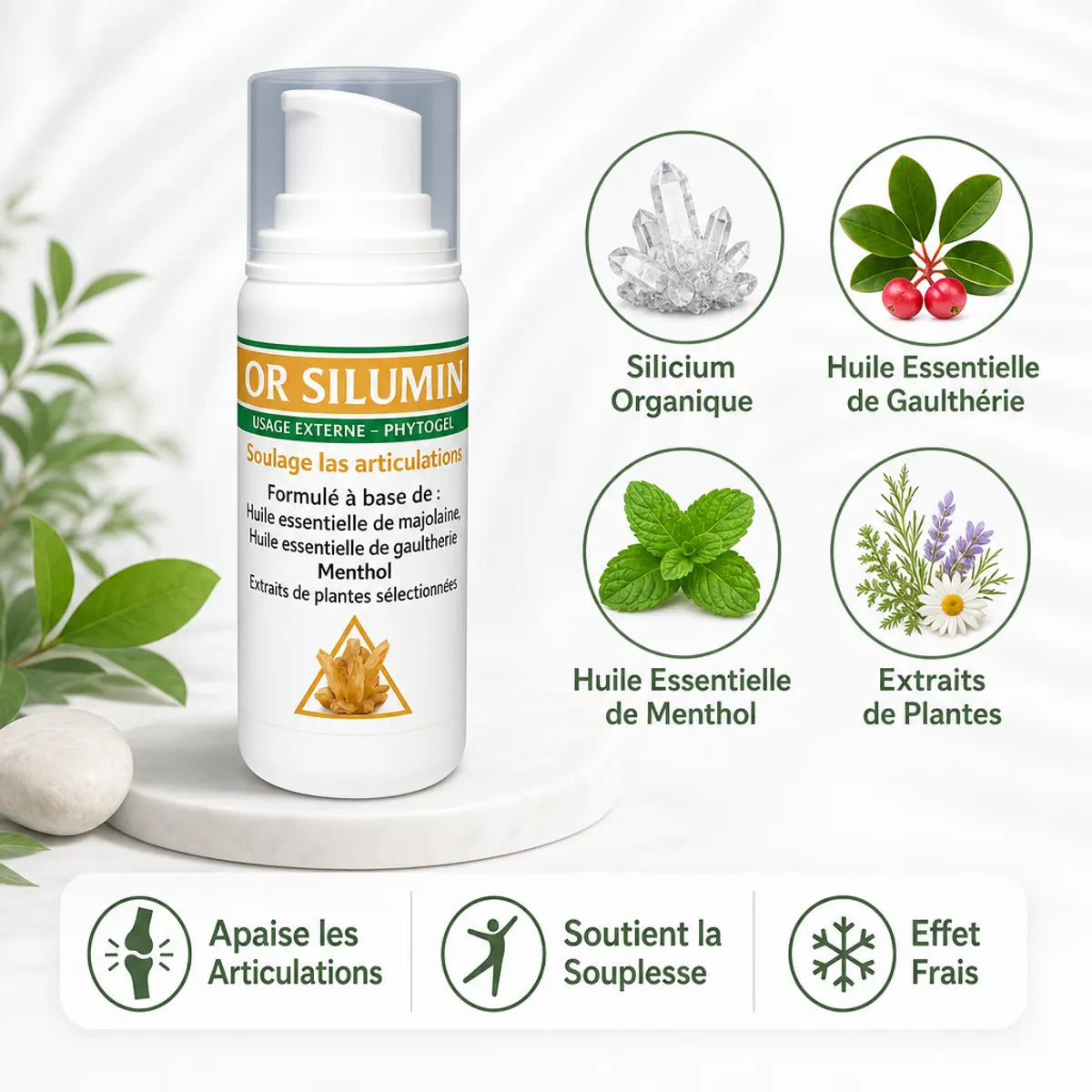 Cor Silumine Gel 100ml pour rhumatismes avec ingrédients actifs et bénéfices articulaires