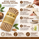 Cordes d'encens Bois de Santal avec guide d'utilisation en 4 étapes et instructions d'allumage