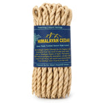 Cordes d'encens Cèdre Himalaya tressées avec étiquette bleue, produit pur Népal