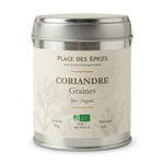 Coriandre graine bio 50g Place des épices en boîte métallique