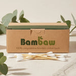 Cotons tiges bambaw écologiques boîte 200 emballage carton recyclable