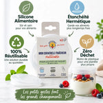 Couvercle fraîcheur réutilisable silicone lot de 2 Anotherway zéro déchet étanchéité hermétique