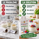 Couvercle fraîcheur réutilisable Anotherway : solution écologique vs plastique jetable pour conservation alimentaire