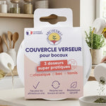 Couvercles verseurs universels blancs Anotherway en usage sur bouteilles, doseurs précis zéro déchet