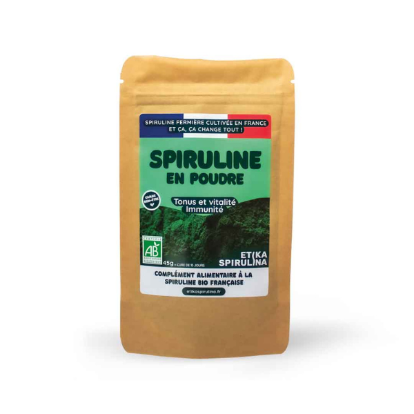 Spiruline bio en poudre française de 45 g