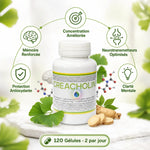Créacholine Jade Recherche 120 gélules avec bénéfices : mémoire, concentration, antioxydants et clarté mentale
