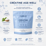 Humble+ Créatine AGE-WELL 300g - Monohydrate pour énergie, force musculaire et santé cognitive