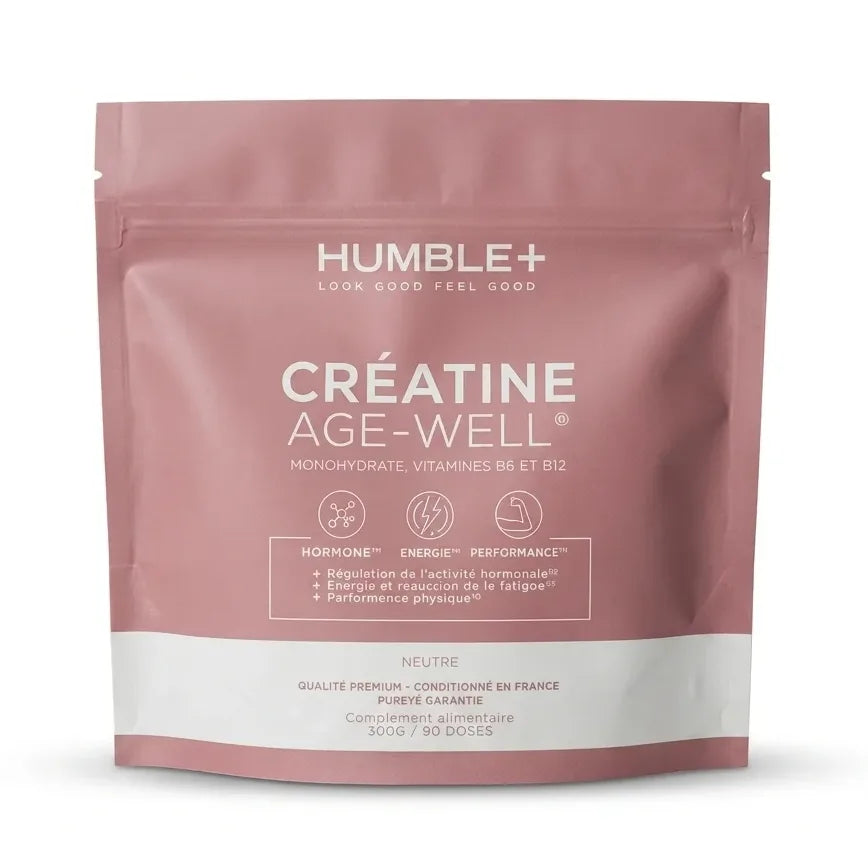 Créatine Glow AGE-WELL 300g Humble+ - Complément alimentaire en poudre