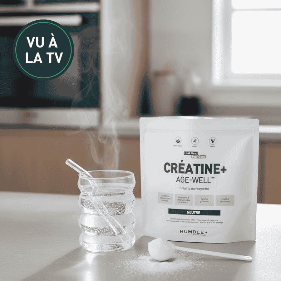 Un sachet de créatine âge well neutre de la marque humble. 