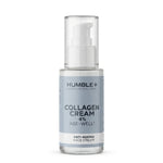 Crème anti-âge Humble+ collagène marin 4% flacon 50ml sur fond blanc