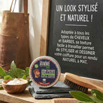 Crème coiffante barbe et cheveux de la marque blondépil. dans une ambiance naturelle et boisée