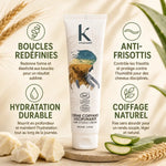 Crème Coiffante Disciplinante K pour Karité 100g - Boucles redéfinies et anti-frisottis