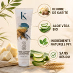 Crème coiffante K pour Karité 100g avec ingrédients naturels beurre de karité et aloe vera