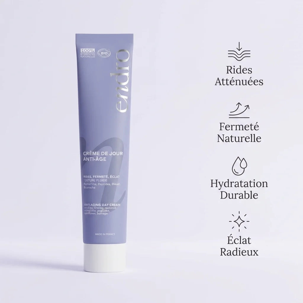 Crème de jour Anti-âge Endro 50ml avec bénéfices : rides atténuées, fermeté, hydratation