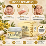 Crème de jour bio Pur'Immortelle 50ml avec guide d'application étapes visage naturel