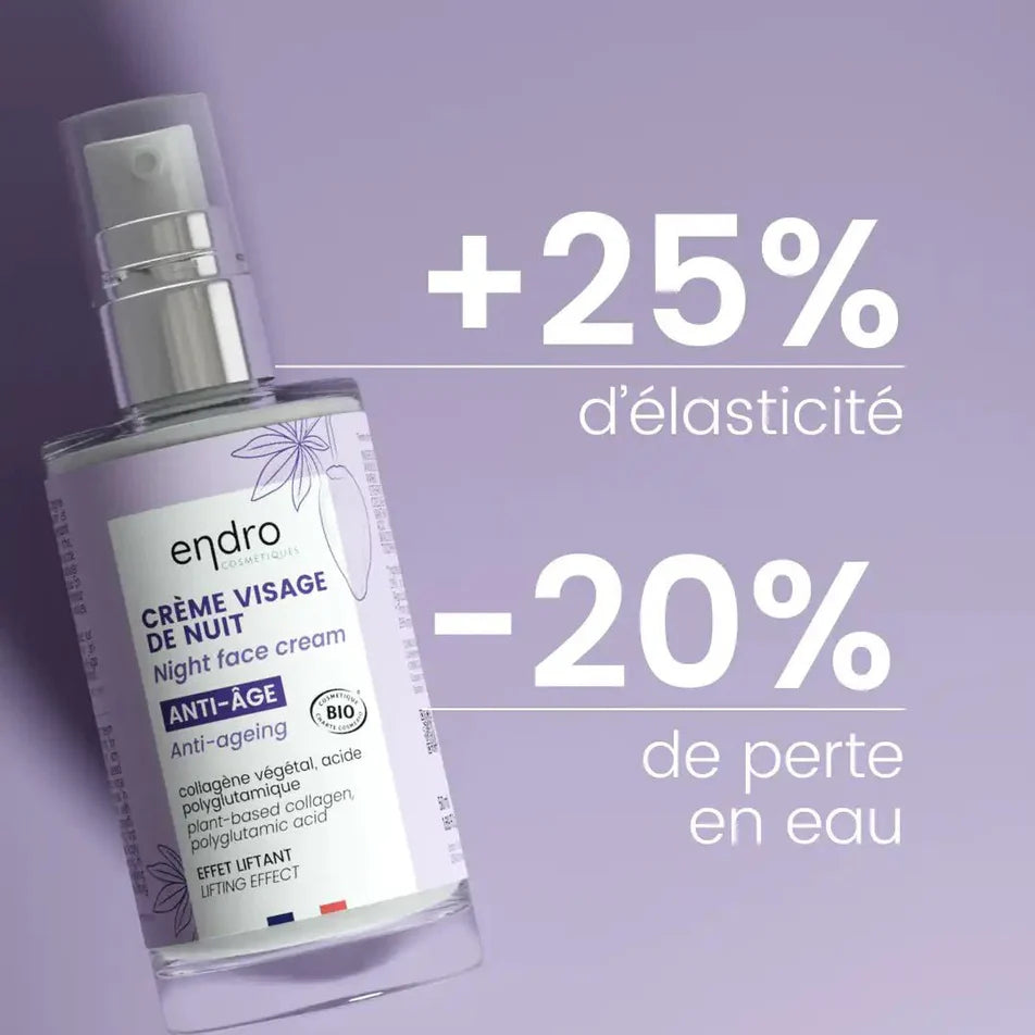 Bienfais de la crème de nuit pour le visage anti-âge de la marque Endro