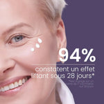 Résutats de la crème de nuit pour le visage anti-âge de la marque Endro avec un visage de femme agée