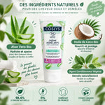 Crème démêlante bio Coslys 200ml avec aloe vera, huile de coco et agents conditionnants naturels