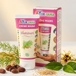 Crème mains Shatavari AyurVana 75ml avec ingrédients botaniques naturels bio-certifiés