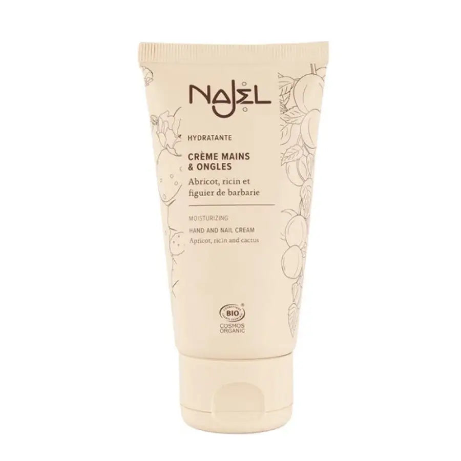 Tube de crème pour mains et ongles à l'abricot et figuier de barbarie de la marque Najel