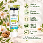 Crème mains ongles bio Coslys 50ml - tube réparateur certifié avec bénéfices